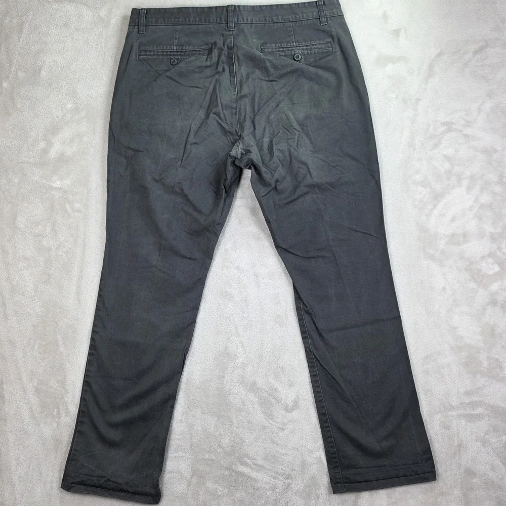 Bonobos Chino Pants Mens 36x30 Gray‎ Stretch Casual Slant Pockets Flat Front - Picture 3 of 10